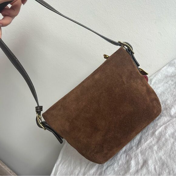 NWOT | COACH Brown Suede Y2K Baguette Hobo SoHo Hampton Mini Bag - Picture 6 of 14